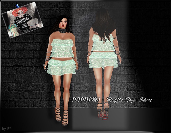 [I][I][M] - Ruffle Top+Skirt Green