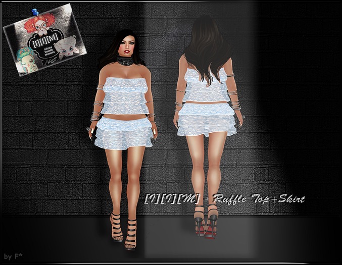 [I][I][M] - Ruffle Top+Skirt Blue