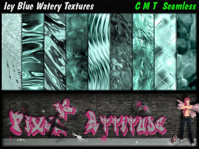 Icy Blue Watery Textures