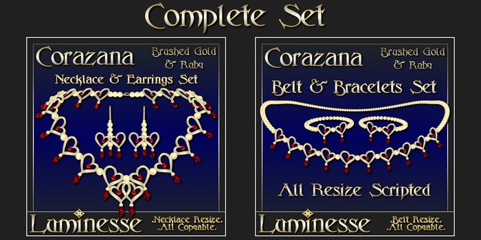 CORAZANA Ruby Gold Full Set - Wear To Unpack