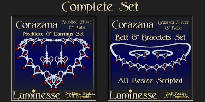 Luminesse Corazana Ruby Silver Full Set-Wear To Unpack