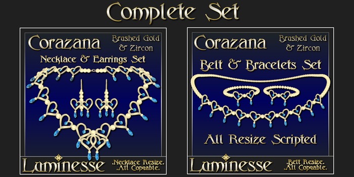 Luminesse Corazana Zircon Gold Full Set-Wear To Unpack