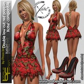 Babele Fashion Double Low Cut Red Poppies