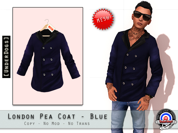 [UnderDogs] - London Peacoat - Blue - Mesh 