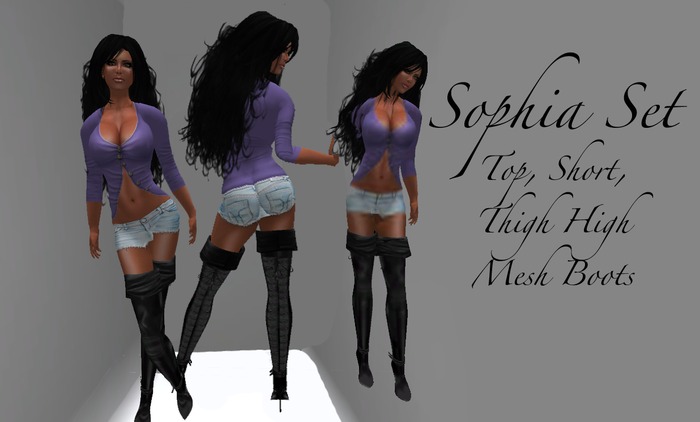 Sophia Set Purple with Boots 
