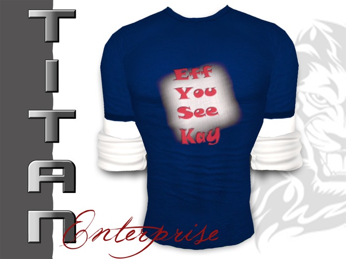 [TE] Rolled Up Eff You Blue M