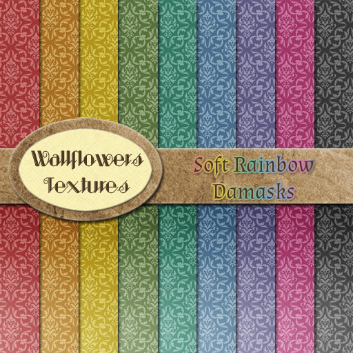 *Wallflowers* Soft Rainbow Damasks