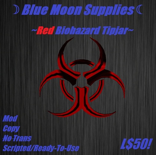 ~*BMS*~ Red Biohazard Tip Jar