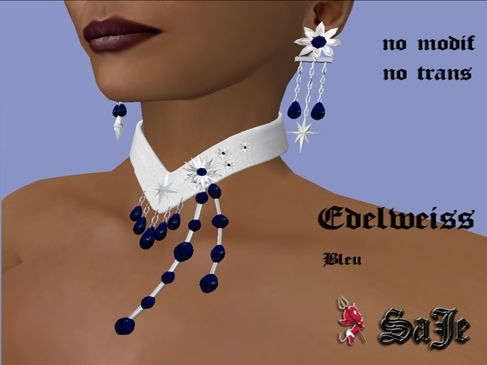 *SaJe* Edelweiss Blanc/bleu