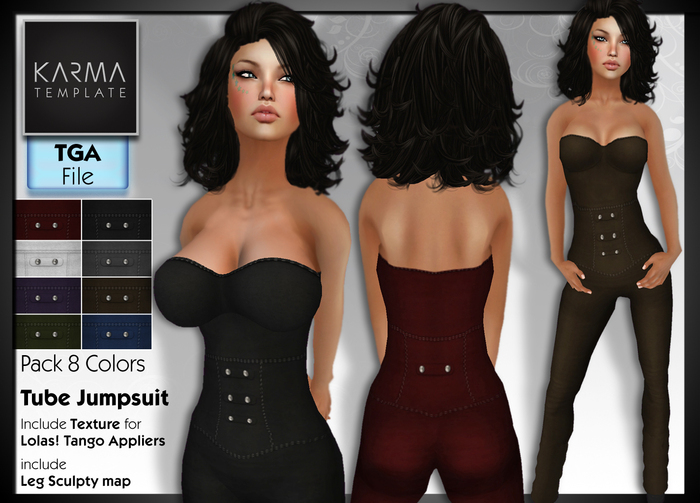 Karma Template - TGA - Tube Jumpsuit - 8 Colors