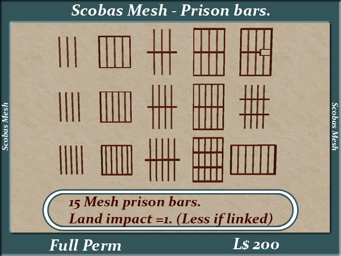 Scobas Full Perm Mesh Prison bars pack
