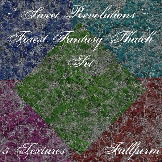 ~*SR*~ Forest Fantasy Thatch Set  Box