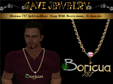 Boricua 787 Gold necklace