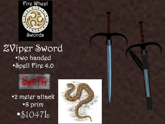 ZViper 2-handed Sword Spell Fire