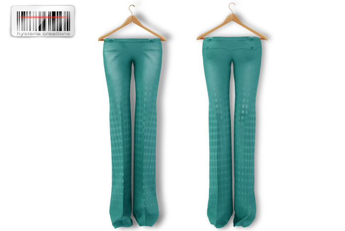 *HC*  Flared Trousers  - turquoise dots