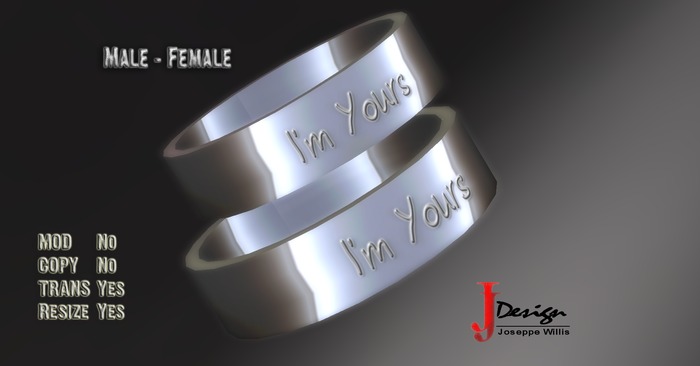Set Rings "I'm yours" Silver Male & Female