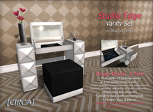[CIRCA] - "Studio Edge" Vanity Set - in Black & White - DISCOUNTED 60% Off 