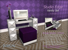 [CIRCA] - "Studio Edge" Vanity Set - in Purple - DISCOUNTED 60% Off 
