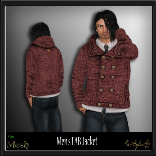 {Es Stylez} Men's FAB Jacket - Red