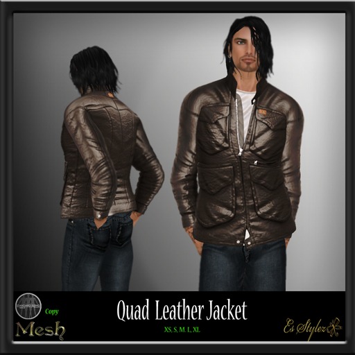 {Es Stylez} Leather Quad Jacket - Black