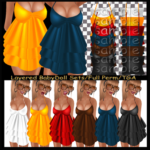 Female BabyDoll Sets Layered Version/Full Perm/TGA