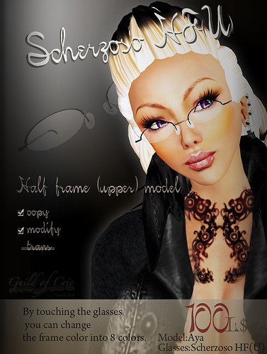 *+Crie Style+* Glasses - Scherzoso (Half Frame-UpperType)