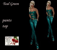 S.R.D. TEAL GREEN PANTS AND TOP