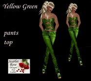 S.R.D. YELLOW GREEN PANTS AND TOP