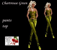 S.R.D. CHARTREUSE GREEN PANTS AND TOP