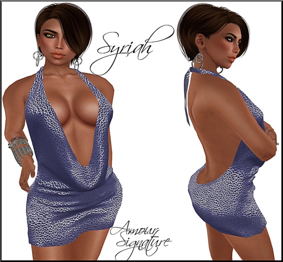 Amour Signature - Syriah MESH Dress - Violet