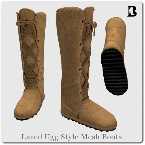 Blackburns Laced Ugg Style Mesh Boots