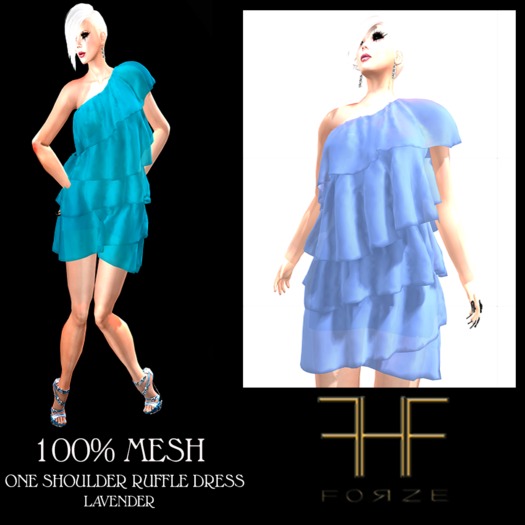 .:FORZE:. One Shouder Ruffle Dress (lavender)