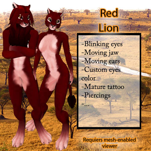 Furry Lion - Red