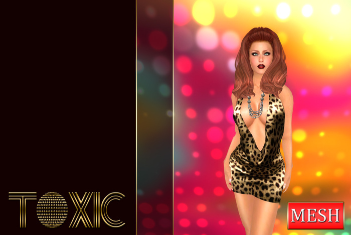 *TOXIC* Cowl Mini Dress LEOPARD