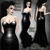 ~Black Arts~Roxie Latex Mesh Gown Black