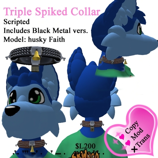 Triple Spiked Collar (Box)