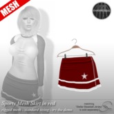 [Stellar] Sporty Mesh Skirt in red