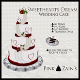Sweetheart Dream Wedding Cake - Pink & Red [boxed]