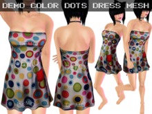DEMO Mini Dress Color Dots - Mesh