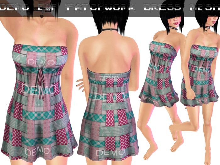 DEMO Mini Dress B&P Patchwork - Mesh