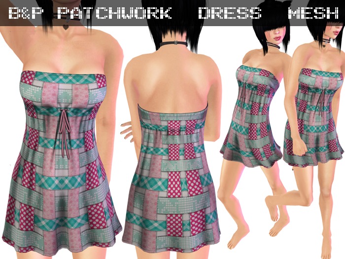 Mini Dress B&P Patchwork - Mesh