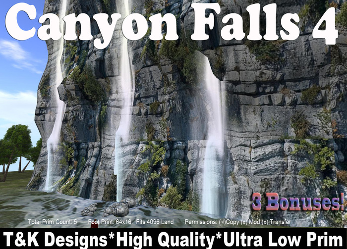 Waterfalls Canyon Falls v7 Sculpt(64x16)8PCM599 T&K Designs
