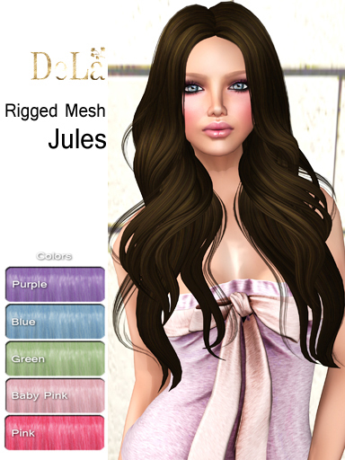 =DeLa*= Mesh Hair "Jules" Colors