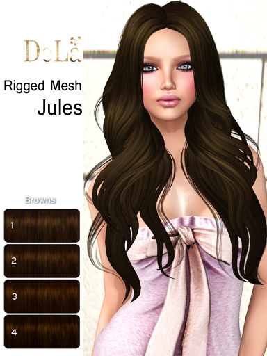 =DeLa*= Mesh Hair "Jules" Browns