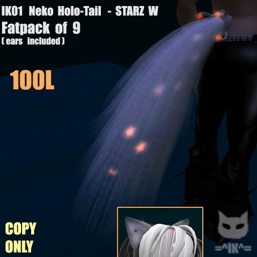 =^IK^= Holo-Tail&Ears_Neko - STARZ [white]