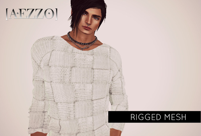 [AEZZO] Mesh Wool Sweater DEMO