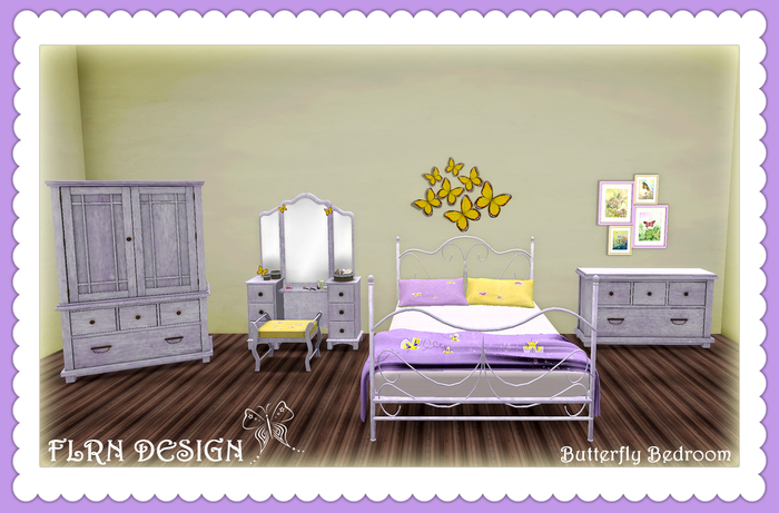 Butterfly Bedroom Lilac