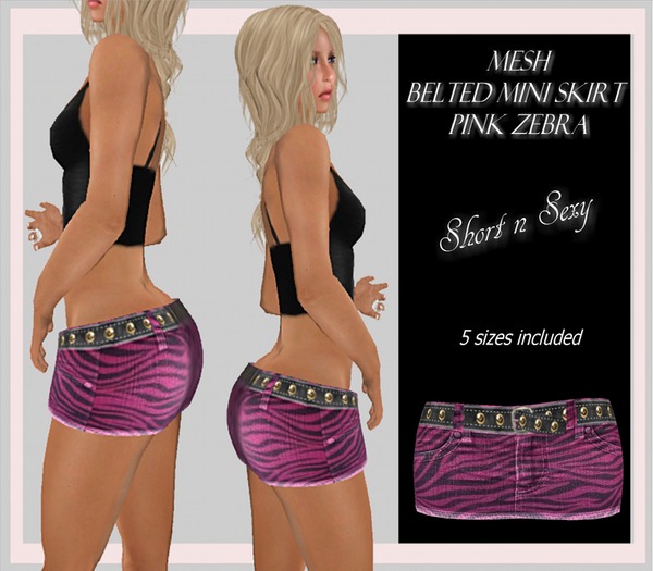 Wild Cherry Pink Zebra Mesh Designer Mini