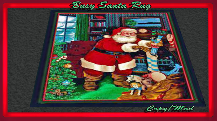 Busy santa rug
