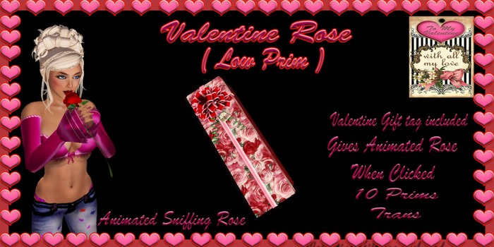 valentine Rose Box( low prim )